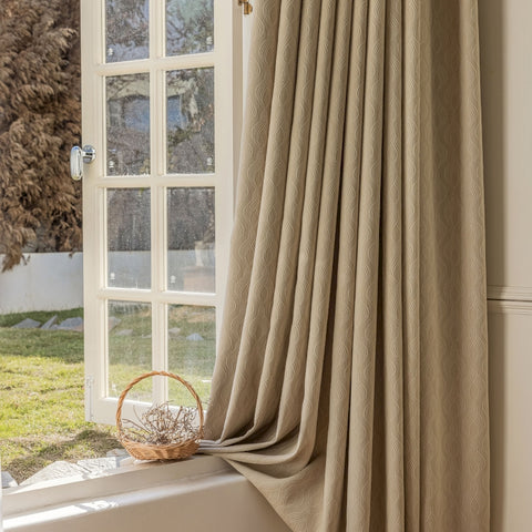 Chenille-Samt-Jacquard-Vorhang mit Wellenmuster