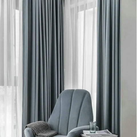 Eleganter anthrazitgrauer Vorhang