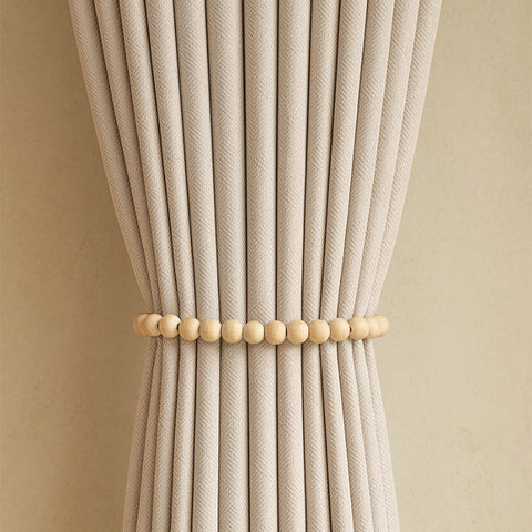 Weißer Beige Vorhang