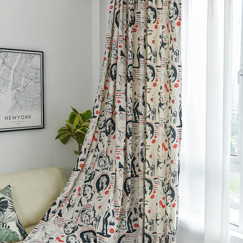 Vorhang im Marilyn-Pop-Stil