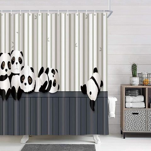 Panda-Duschvorhang (L 180 cm x H 200 cm)