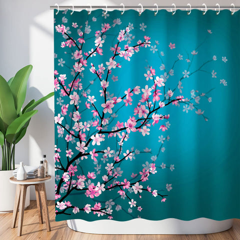 Japanischer Sakura-Duschvorhang (L 180 cm x H 200 cm)