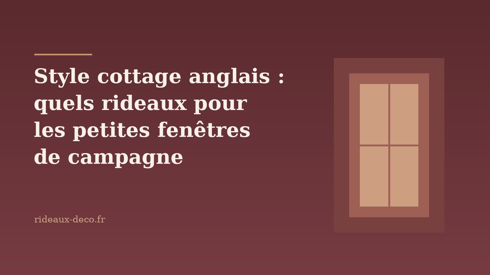Style cottage anglais : quels rideaux pour les petites fenêtres de campagne