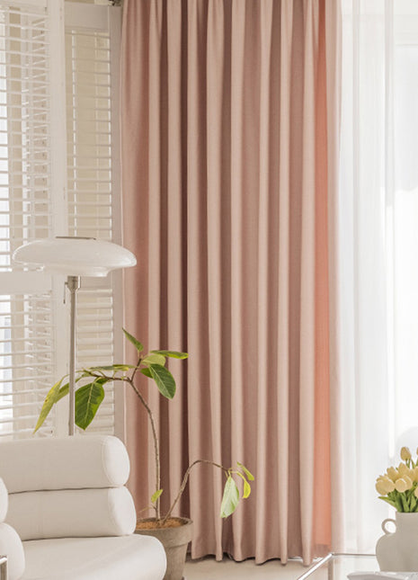 Rideau Rose Poudré Elegant