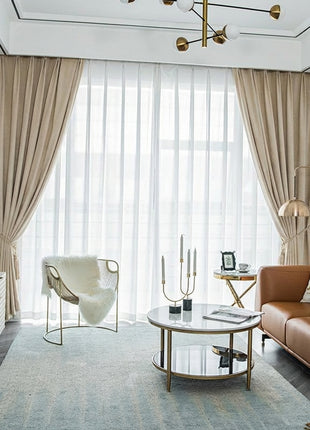 Rideau Occultant Velours Beige Champagne Chambre