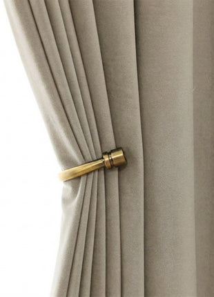 Rideau Occultant Velours Beige Champagne Chambre