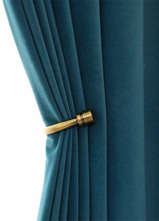 Rideau Occultant Velours Bleu Canard Premium