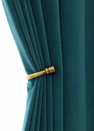 Rideau Occultant Velours Bleu Paon Bureau