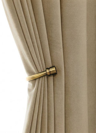 Rideau Occultant Velours Beige Champagne Premium