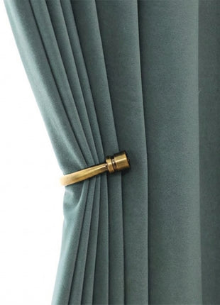Rideau Occultant Velours Vert Paon Chambre