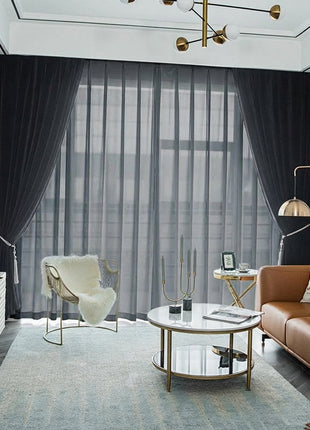 Rideau Occultant Velours Noir Premium Salon