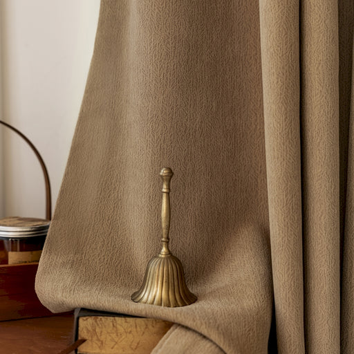 a close up of a curtain in a room