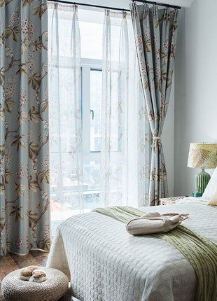 Vintage-Natur-Schlafzimmervorhang