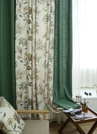 Tropische Vorhänge mit floraler Eleganz