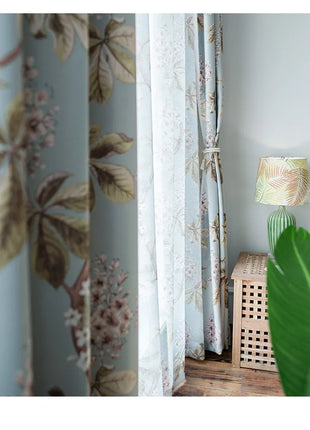 Vintage-Natur-Schlafzimmervorhang