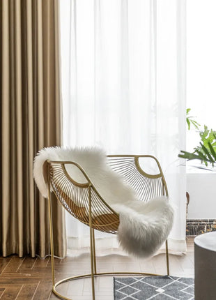 Beige und Gold Thermovorhang