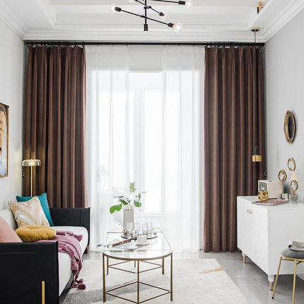 Rideau Marron Velours