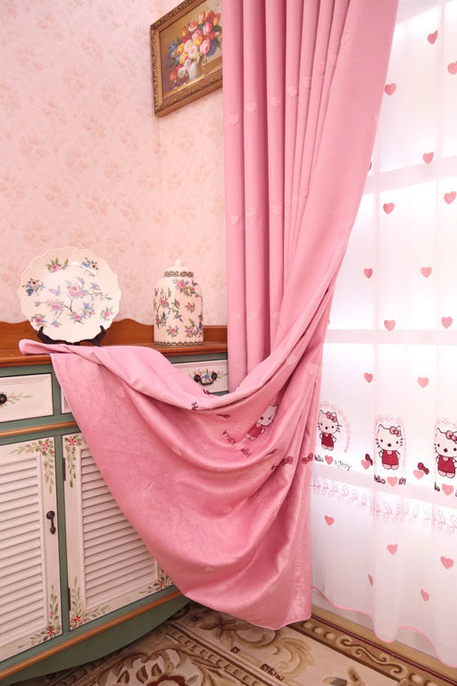 Rosa Babyzimmer-Vorhang