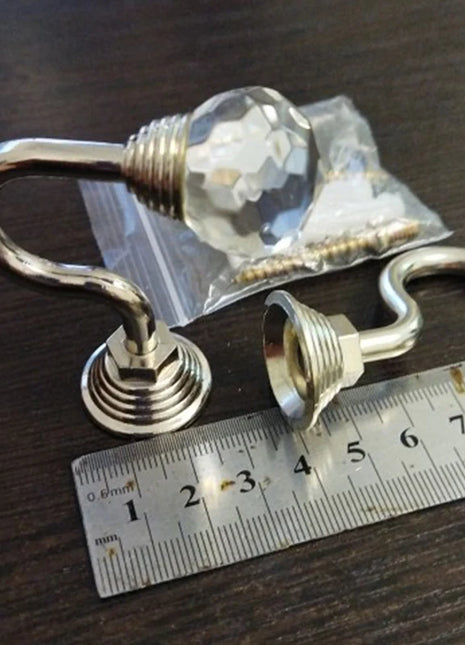 Wandhaken mit Kristall – 2er-Set