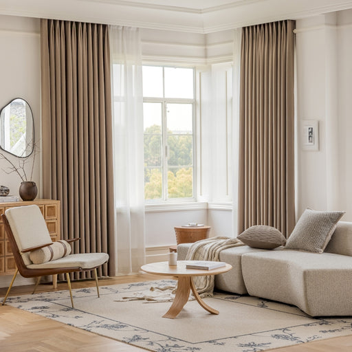 ein Wohnzimmer voller Möbel und einem großen Fenster