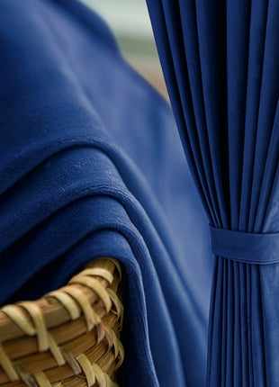 Rideau Occultant Velours Bleu Royal Chambre
