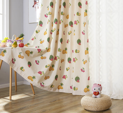 Kindergardine mit Fruchtmuster