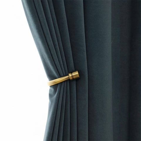 Rideau Occultant Velours Gris Ardoise Bureau