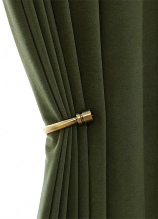 Rideau Occultant Velours Vert Kaki Salon
