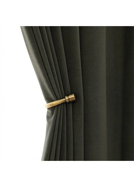 Rideau Occultant Velours Gris Charbon Chambre
