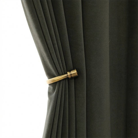 Rideau Occultant Velours Gris Charbon Chambre