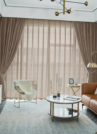 Rideau Occultant Velours Taupe Chambre