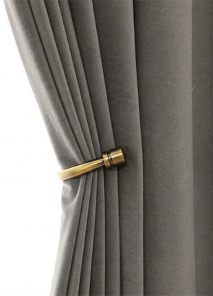 Rideau Occultant Velours Gris Acier Salon