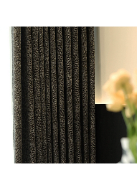 Rideau Occultant Velours Gris Charbon Salon