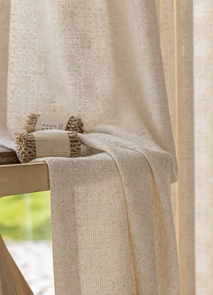 Isolierender beiger Chenille-Jacquard-Vorhang