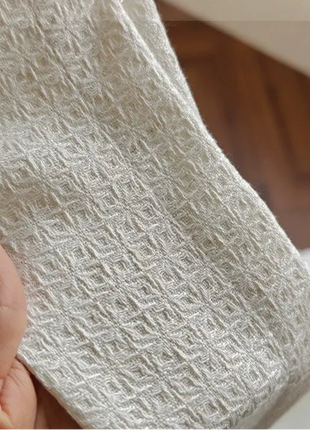 Moderner Chenille-Vorhang mit Ecru-Muster