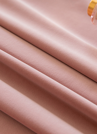 Rideau Occultant Velours Taupe Rosé Chambre