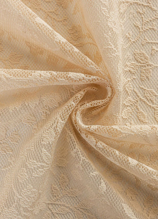 Luxuriöses, besticktes, transparentes Vintage-Wohnzimmer in Weiß