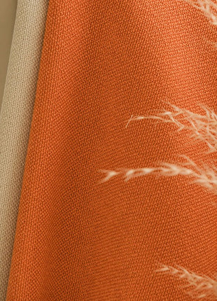 Orangefarbener Vorhang für modernes Wohnzimmer