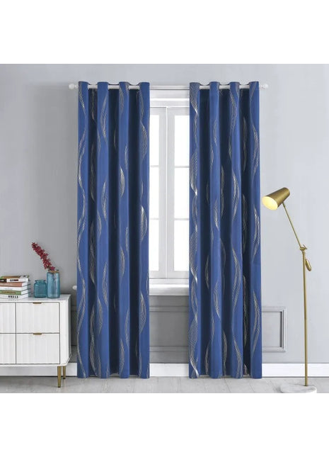 Trendiger marineblauer Vorhang