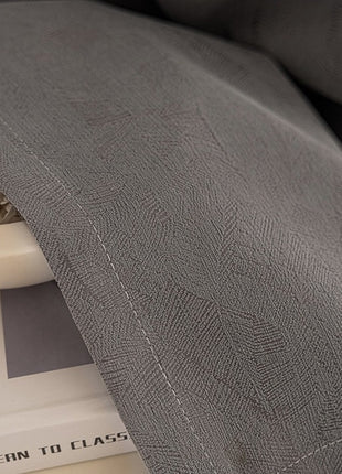 Moderner natürlicher grauer Fischgräten-Jacquard-Vorhang