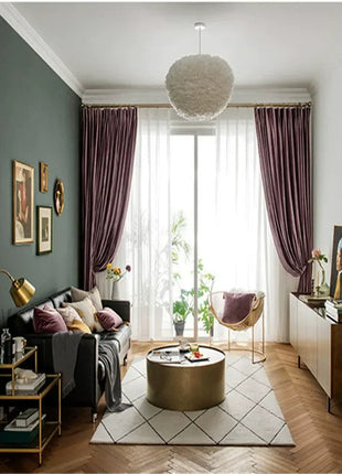Rosa Vorhang Wohnzimmer