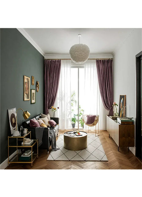 Rosa Vorhang Wohnzimmer
