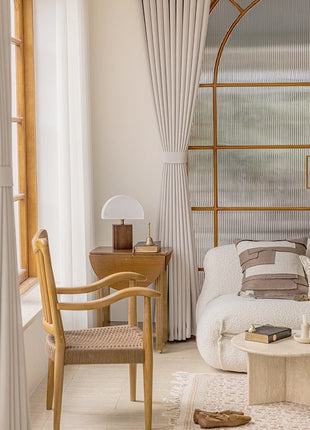 Moderner Vorhang aus Leinen in Beige