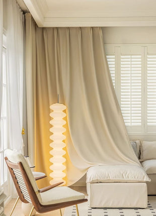 Eleganter Leinen-Beige-Vorhang