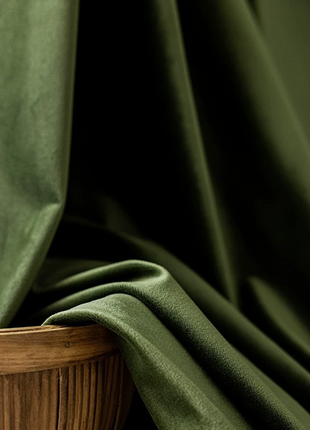 Rideau Occultant Velours Vert Jade Salon