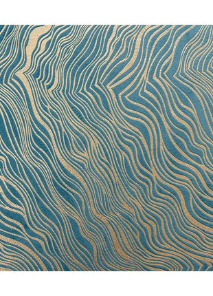 Blauer Vorhang mit goldenen Linien