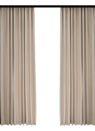 Rideau Occultant Velours Beige Clair Chambre