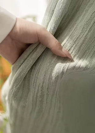 Grüner Chenille-Vorhang