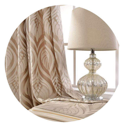 Double Rideaux Motif Feuilles