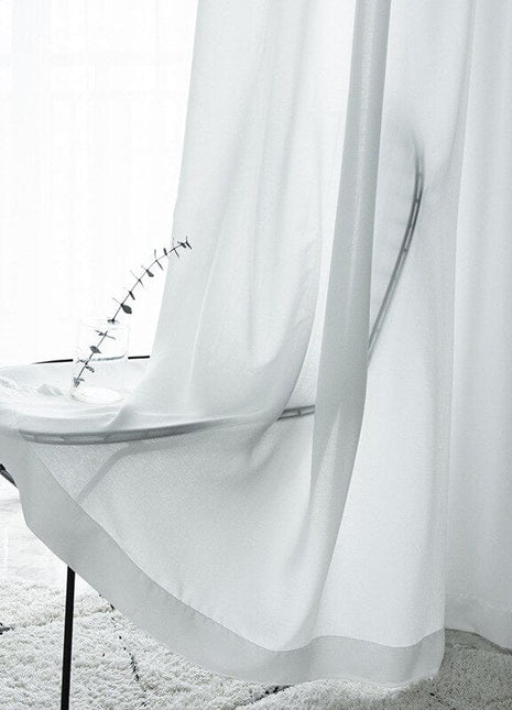 Rideau Blanc Voilage